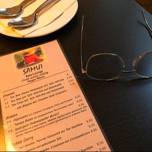 vegan menu at Samui Asia Lounge in Erlangen