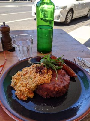 Potato hash, tofu and sausage! Yum! at Ray Cafe in Brunswick