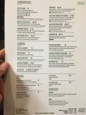 Vegan Food Menu at Ray Cafe in Brunswick