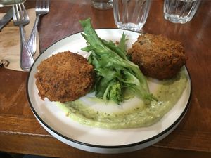 Fried lasagne poppers, signature dish right here! at Ray Cafe in Brunswick