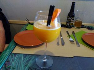 Fresh orange juice at Samelo Veg in Tenerife
