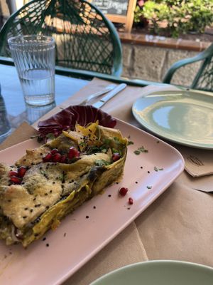 Spinach lasagna  at Samelo Veg in Tenerife