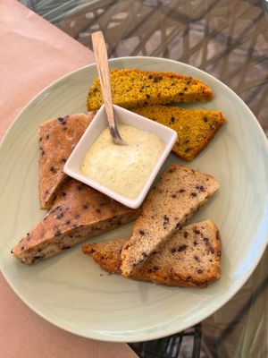 Homemade bread- vegan and gluten-free and delicious at Samelo Veg in Tenerife