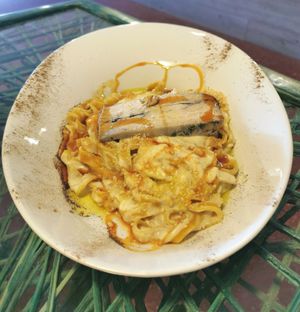 Pasta con Keso at Samelo Veg in Tenerife