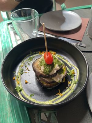 Mini parmigiana  at Samelo Veg in Tenerife