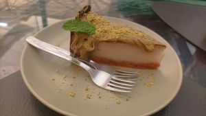 CheeseCake con crema pistacho at Samelo Veg in Tenerife