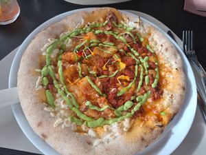 January 2026 - 'The Plantain' pizza at Samelo Veg in Tenerife