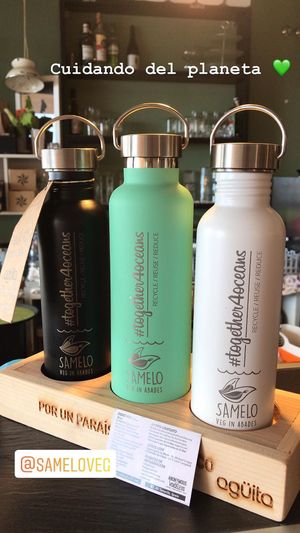 They sell reusable bottles at Samelo Veg in Tenerife