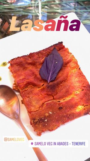 Lasagna at Samelo Veg in Tenerife