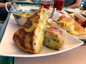 Spanish omelette at Samelo Veg in Tenerife