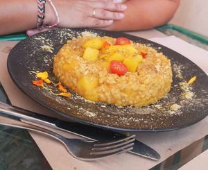 Risotto de mango y curry at Samelo Veg in Tenerife