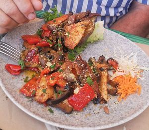 Batata con Heura at Samelo Veg in Tenerife