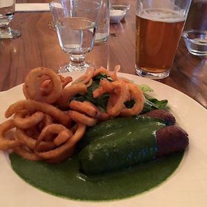 Vegan hotdog at Pylsa Pulsa in Reykjavik