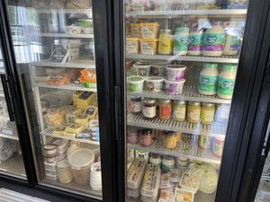 Fridge at New Morning Natural Foods in Manchester Center
