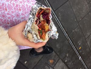 Delicious wrap  at Chai Walla in Bath