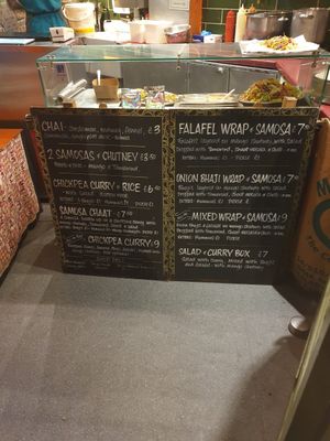 Menu at Chai Walla in Bath
