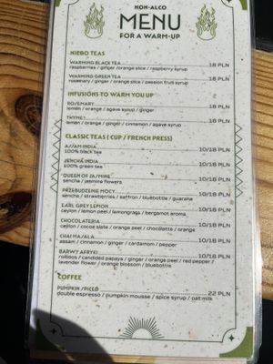 Hot drinks  at Niebostan in Lodz