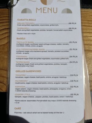 Main menu  at Niebostan in Lodz