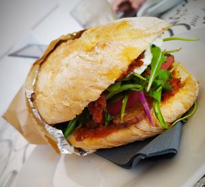 Tempeh sandwich - the reason I live for at Niebostan in Lodz