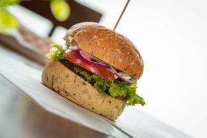 Our vegan burgers at Green Vurgers in San Jose