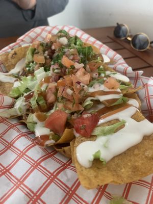 Nachos at Green Vurgers in San Jose