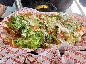 Vegan nachos at Green Vurgers in San Jose