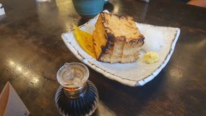 Smoked tofu at Yabuhan in Otaru