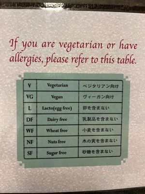nice chart on menu - easy to understand at Yabuhan in Otaru