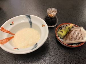 wasabi imo (grated yam) at Yabuhan in Otaru