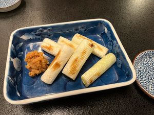 yaki negi with miso at Yabuhan in Otaru