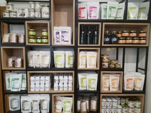 Vegetarian products at BIOrganic Raw Cafe in Chisinau