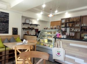 Inside view at BIOrganic Raw Cafe in Chisinau