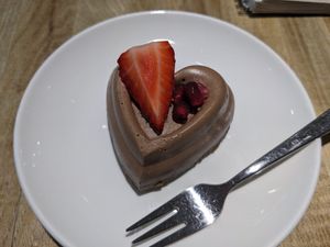 Vegan prăjitură, a traditional snack here. Very similar to a cupcake. at BIOrganic Raw Cafe in Chisinau