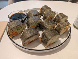 Quinoa sushi at BIOrganic Raw Cafe in Chisinau