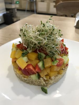 Quinoa salad  at BIOrganic Raw Cafe in Chisinau