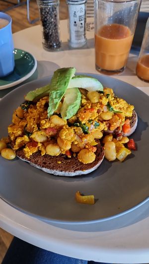 Scramble tofu at The Grind Coffee Company in Johannesburg