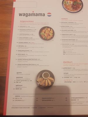 vegan options at Wagamama - Rembrandtplein in Amsterdam