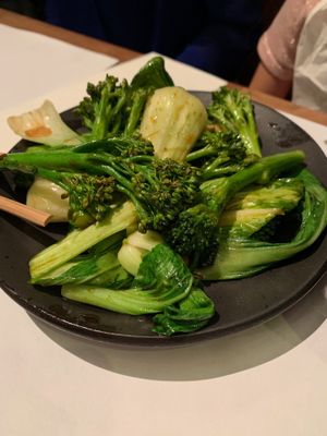 wok fried greens at Wagamama - Rembrandtplein in Amsterdam