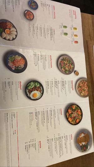 Menu.   at Wagamama - Central Station in Amsterdam
