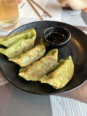 Gyoza vegetables  at Wagamama - Central Station in Amsterdam