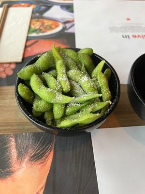 edamame at Wagamama - Central Station in Amsterdam