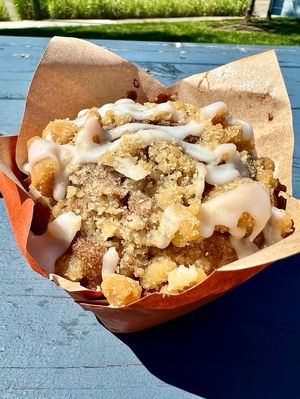 Cinnamon Coffee Cake muffin, vegan of course 👌🏼👌🏼  at Ghostlight Coffee in Dayton