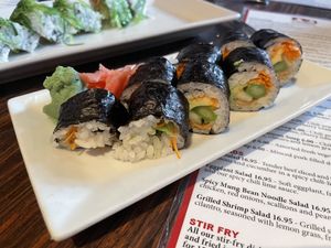 Vegetable sushi roll  at Thai 9 in Dayton