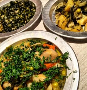 Healthy Vegan Meals cooked with virgin olive oil at Ruzgar Hotel in Alacati