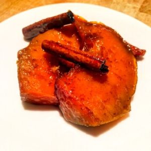 Pumpkin Dessert flavoured with cinnamon. at Ruzgar Hotel in Alacati