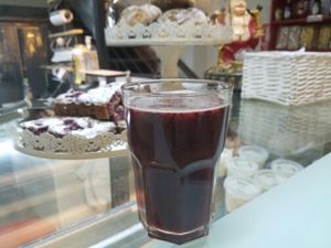 Blueberry and Orange Juice at Hotei Fo Cocina Vegeteriana in Montevideo