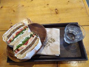 The Basic bean burger, delicious at Kong's Burger - Gaya-daero in Busan