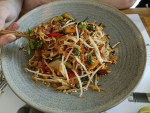 Vegan pad thai at Wagamama - Leidseplein in Amsterdam