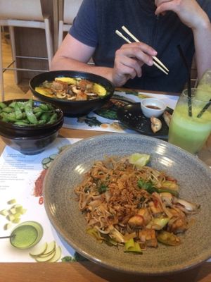 food and fresh juice at Wagamama in Frederiksberg