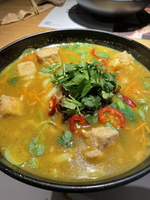 Silken tofu udon  at Wagamama - Tivoli in Copenhagen